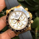 AAA Swiss Copy Rolex Oysterflex Daytona Watch A7750 Gold and White